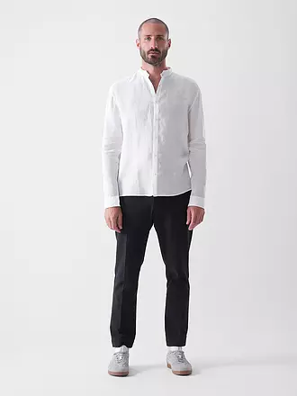 HUGO | Camicia di lino slim fit ELVORY | weiss